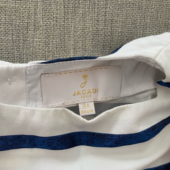 Jacadi white and navy stipe top - Picture 3 of 3